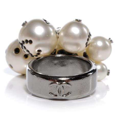 chanel pearl cluster ring|chanel rings real.